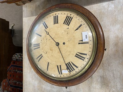 Lot 684 - 19th Century wall clock with circular dished...