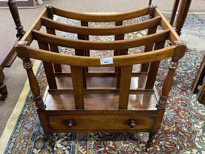 Lot 685 - Canterbury mahogany magazine rack of typical...