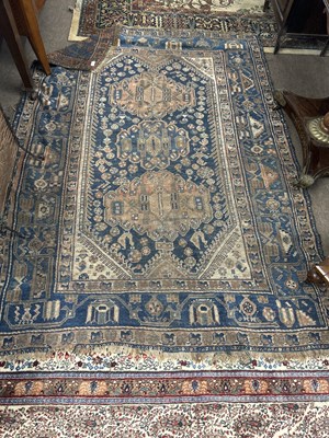 Lot 695 - Antique Middle Eastern wool floor rug...