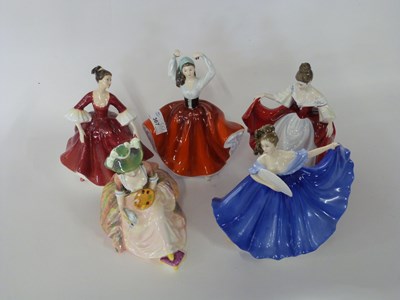 Lot 367 - Group of five Royal Doulton ladies including...