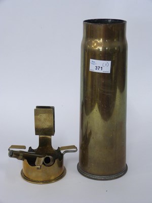 Lot 371 - Two pieces of trench art including a shell...