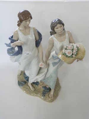 Lot 373 - A very large Lladro figure group of summer...