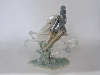 Lot 377 - Large Lladro figure of a horseman, 48cm high