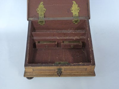 Lot 402 - Late 19th Century stationery box, the centre...