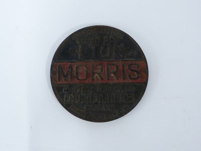 Lot 408 - Circular plaque for the Herbert Morris works,...