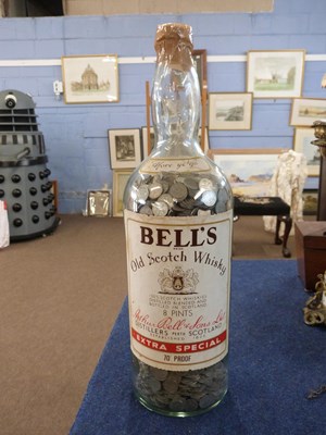 Lot 414 - Eight pint glass bottle of Bells Old Scotch...