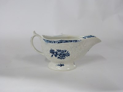 Lot 424 - Lowestoft porcelain sauce boat circa 1780 with...