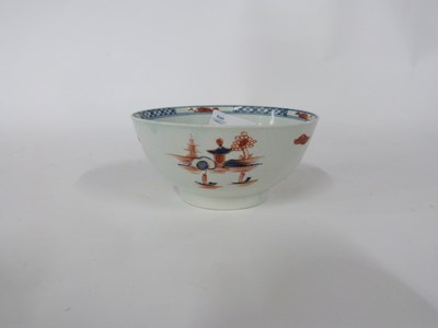 Lot 432 - Lowestoft porcelain slop bowl with polychrome...