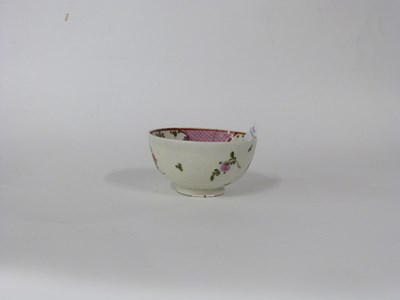 Lot 434 - Lowestoft porcelain tea bowl, circa 1780 with...