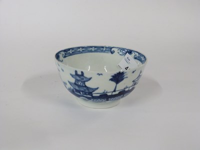 Lot 447 - Lowestoft porcelain slop bowl painted with a...