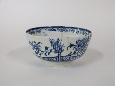 Lot 439 - Lowestoft porcelain slop bowl with flowers and...