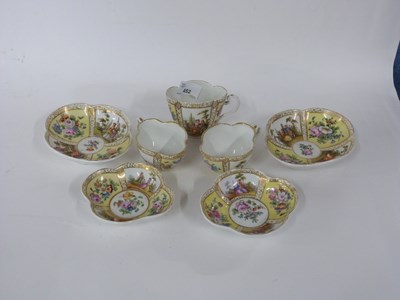 Lot 452 - Group of Dresden cups and saucers of...