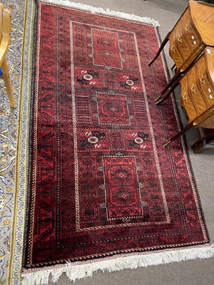 Lot 699 - Modern Belouchi rug decorated with geometric...