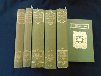 Lot 91 - THOMAS KYD: THE WORKS OF THOMAS KYD, Ed...