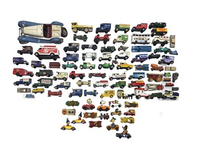 Lot 232 - A collection of various die-cast toy cars, to...