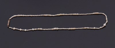 Lot 381 - A seed pearl choker, the seed pearls of...