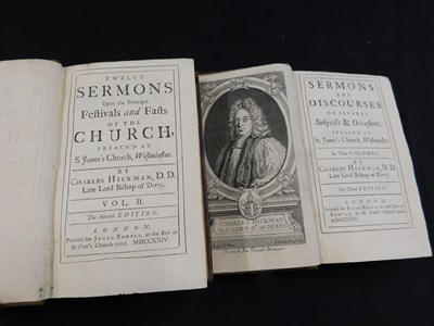 Lot 358 - CHARLES HICKMAN: SERMONS AND DISCOURSES ON...