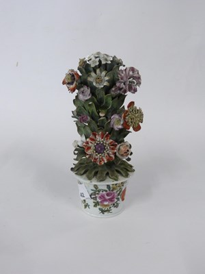 Lot 462 - Bow porcelain vase of flowers, circa 1765,...