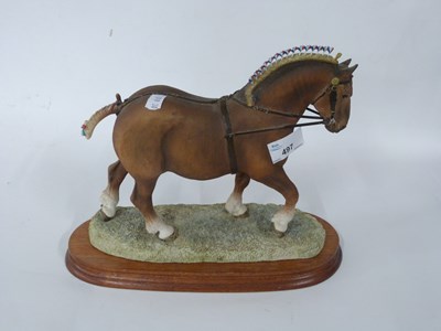 Lot 497 - Border Fine Arts model of a ploughing horse or...