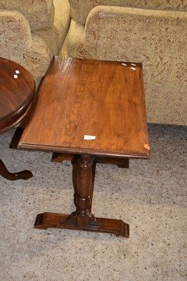 Lot 375 - RECTANGULAR OAK OCCASIONAL TABLE