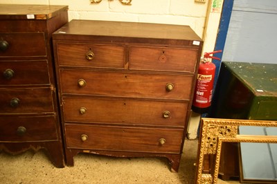 Lot 437 - VICTORIAN MAHOGANY FIVE DRAWER CHEST, 91CM WIDE
