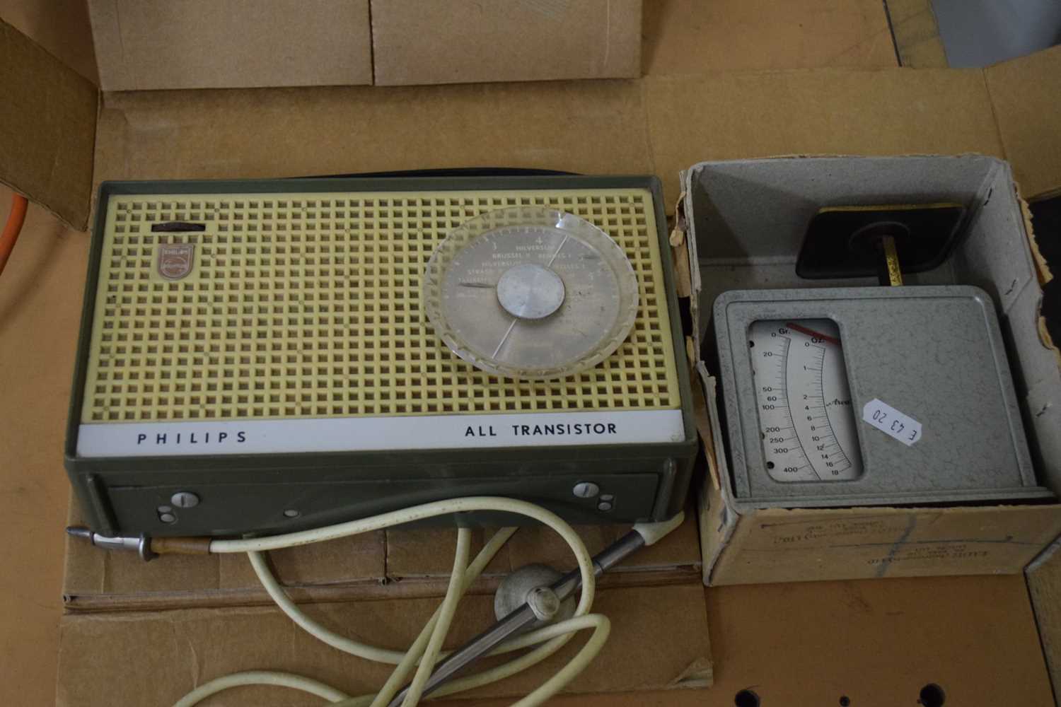 Lot 739 - PHILIPS TRANSISTOR RADIO TOGETHER WITH A SMALL...