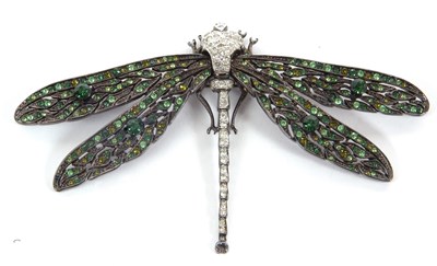 Lot 185 - A dragonfly brooch by Kenneth Lane, the body...