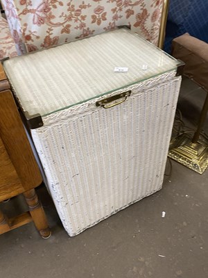 Lot 747 - Lloyd Loom style linen bin