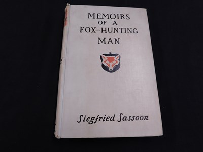 Lot 399 - SIEGFRIED SASSOON: MEMOIRS OF A FOX-HUNTING...