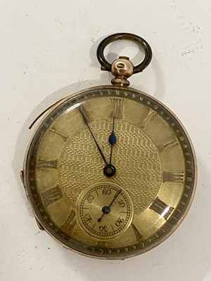 Lot 246 - A continental ladies pocket watch, the hinged...