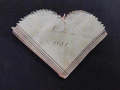 Lot 502 - A late Georgian cut paper fan shaped...