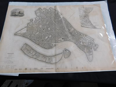 Lot 582 - SDUK: VENICE, engraved plan, 1838, approx 385...