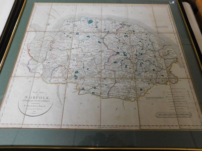 Lot 587 - JOHN CARY: A NEW MAP OF NORFOLK... engraved...