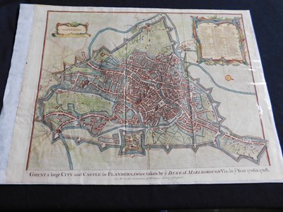 Lot 599 - J BASIRE? : GHENT A LARGE CITY AND CASTLE IN...