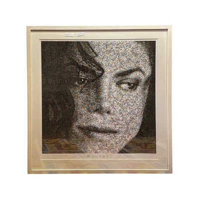 Lot 348 - A large framed and glazed photo-mosaic print...