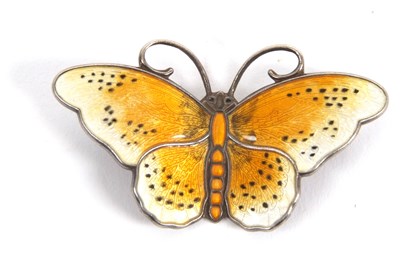 Lot 193 - A Norweigan silver and enamel butterfly by...