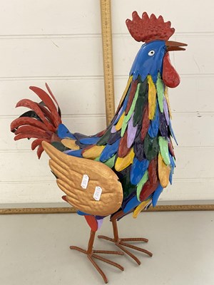 Lot 2 - Modern metal model of a cockerel