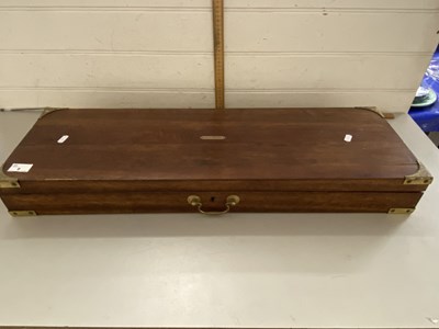 Lot 9 - Hardwood gun case marked 'John Fortune'