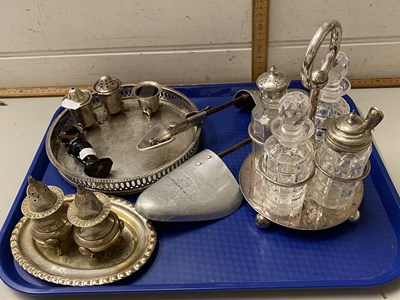 Lot 29 - Mixed Lot: Silver plated cruet and other...