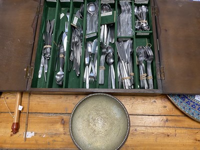 Lot 172 - Canteen of Korean stainless steel cutlery...