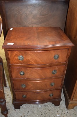 Lot 183 - Reproduction serpentine front mahogany...