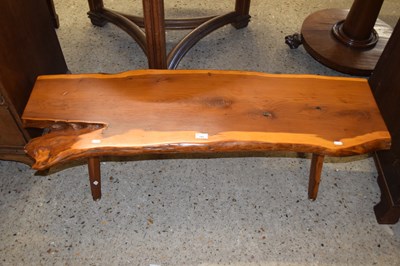 Lot 185 - Yew wood live edge coffee table, 122cm wide