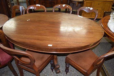 Lot 328 - Victorian mahogany oval topped table on three...