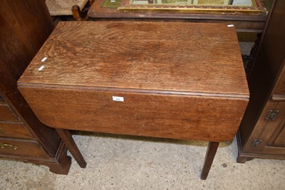 Lot 313 - Small 19th Century oak drop leaf dining table,...