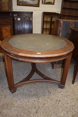 Lot 191 - 20th Century circular table with hardwood...