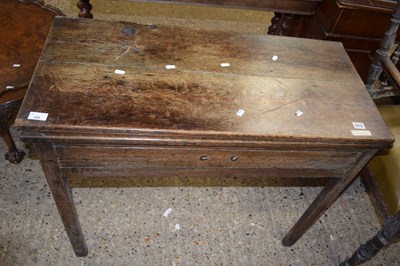 Lot 206 - Georgian oak tea table - for restoration