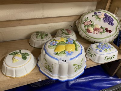 Lot 534 - Quantity of wall mounted ceramic dishes...