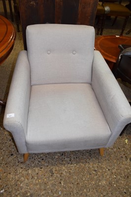 Lot 221 - Modern grey upholstered armchair