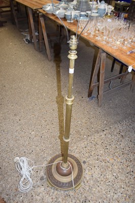 Lot 232 - Brass standard lamp