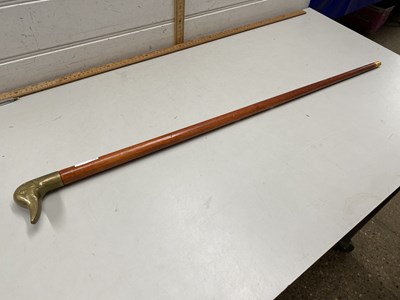 Lot 66 - Walking stick with a brass duck's head handle